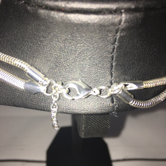 Luv Aj Silver Cascading Snake Chain Necklace - Picture 5 of 6